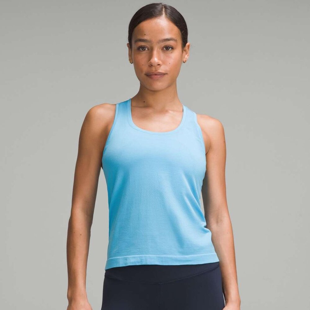 lululemon athletica Light Blue Racerback Tank Top